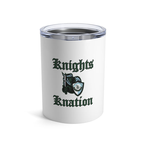 Knights Knation Tumbler 10oz- White Knights Knation Logo