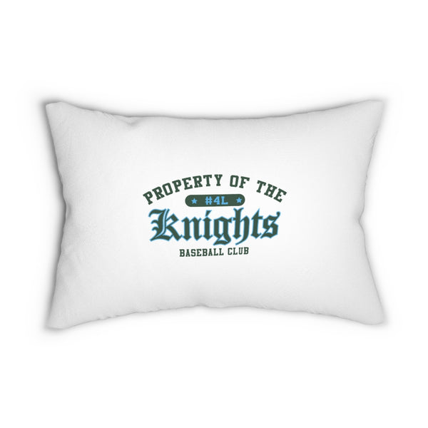 Knights Knation Spun Polyester Lumbar Pillow- White-Property