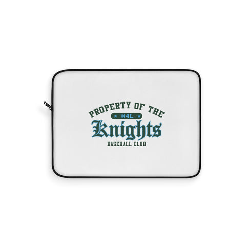 Knights Knation Laptop Sleeve- White Property of Logo