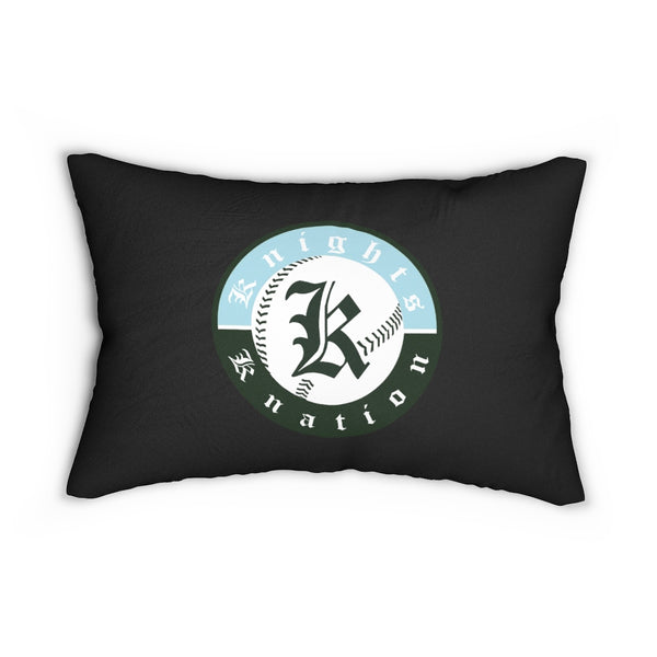 Knights Knation Spun Polyester Lumbar Pillow- Black