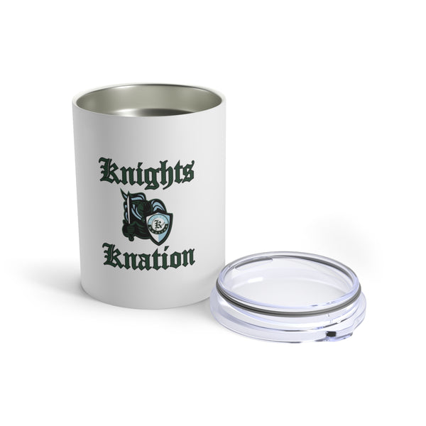 Knights Knation Tumbler 10oz- White Knights Knation Logo